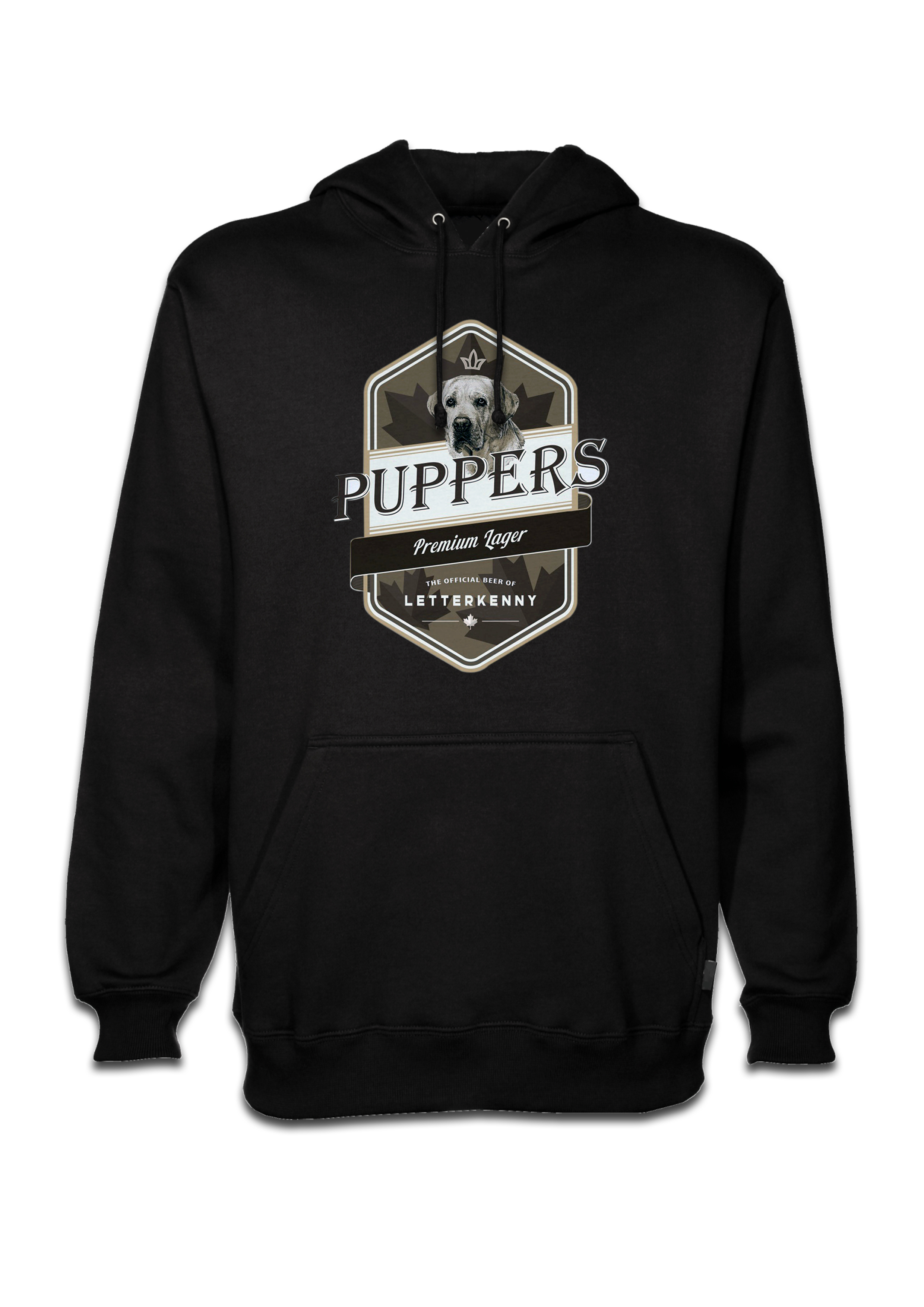 Letterkenny Puppers Premium Lager Beer black hoodie
